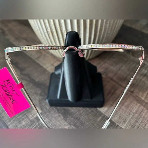 Betsey Johnson Goldtone Rhinestone Embellished Sunglasses - Picture 6 of 13